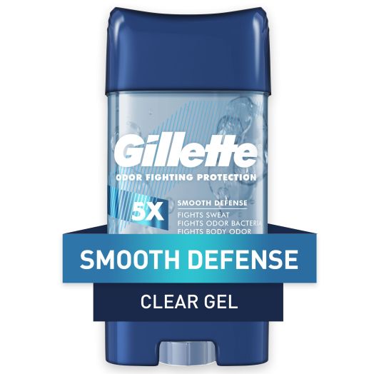 Gillette Antiperspirant Deodorant for Men, Clear Gel, Smooth Defense, 3.8 oz