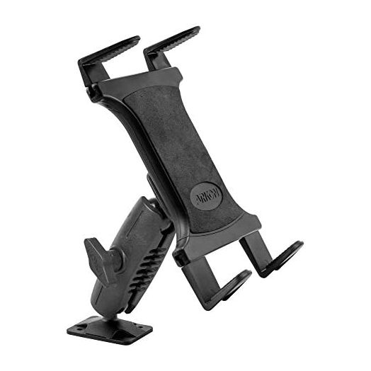 Arkon Heavy-Duty Tablet Holder - Adjustable Drill Base Mount for Cars, Dashboards, Walls, Desks, Trucks, Vehicles, Tabletops, and More - Professional Flexible Stand for Apple iPad and Android Tablets