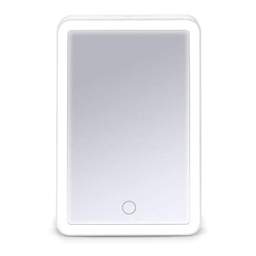 iHome Beauty Vanity Mirror with Bluetooth Audio, USB Charging, LED Lighting, Siri& Google Support (White, 6" x 8")