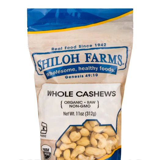 Shiloh Farms Whole Cashews, Organic - 11 oz (312 Grams)