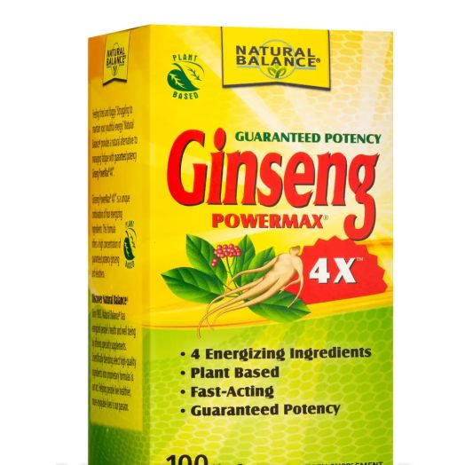 Natural Balance Super Ginseng PowerMax 4X - 100 VegCaps