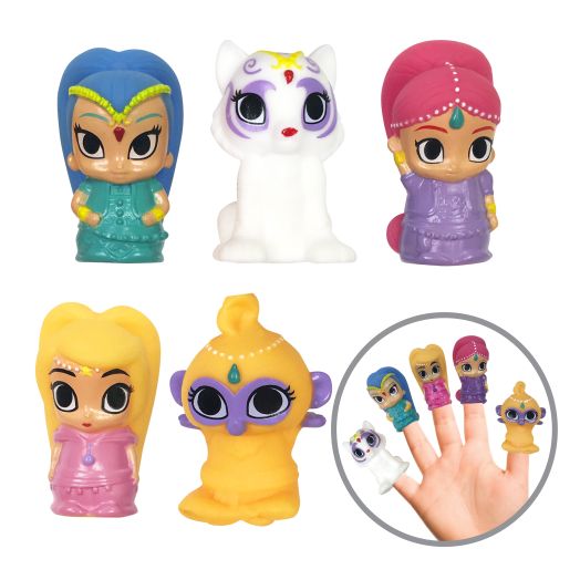 Nickelodeon Shimmer & Shine Bath Finger Puppets, 5 Pack