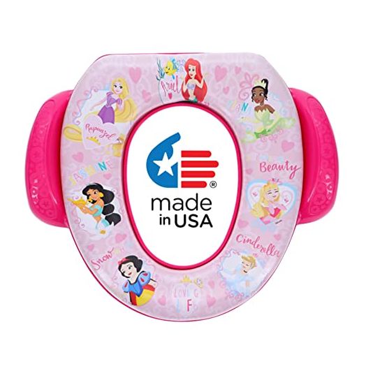 Disney Princess"Loving Life" Soft Potty Seat and Potty Training Seat - Soft Cushion, Baby Potty Training, Safe, Easy to Clean