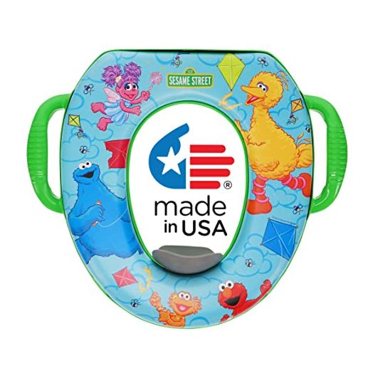 Sesame Street"Let's Fly a Kite" Soft Potty Seat and Potty Training Seat - Soft Cushion, Baby Potty Training, Safe, Easy to Clean