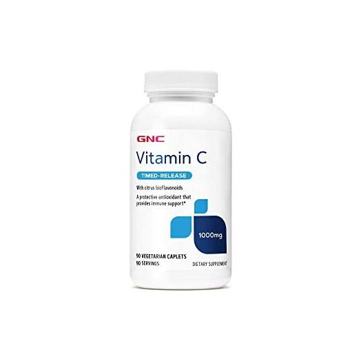 GNC Vitamin C Time-Released 1000mg, 90 Caplets, Supports Immune System