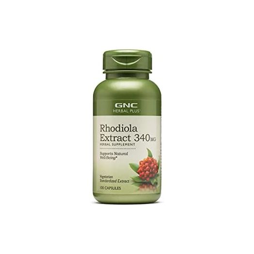 GNC Herbal Plus Rhodiola Extract 340mg, 100 Capsules, Supports Natural Well-Being