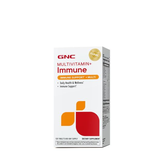GNC MULTIVITAMIN + IMMUNE Formula, 120 Tablets, Complete Multivitamin and Multimineral with Enhanced Support for Immunity