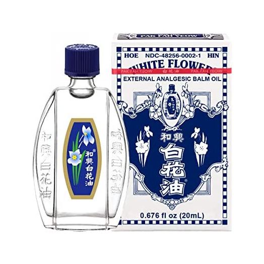 White Flower External Analgesic Balm Oil 20ml/ 0.676fl Oz., Authentic US import (1 bottle)