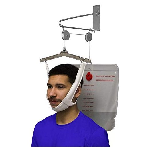 OTC Cervical Traction Kit, Neck Pain Relief, Vertebrae Disk Herniation, Complete Over Door Setup