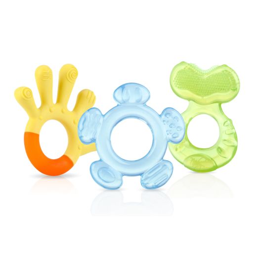 Nuby 3 Stage Teether Set with Three Teethers & One Case