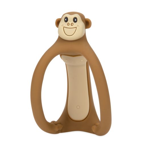 Nuby Loopals Silicone Teether, Brown Monkey Character