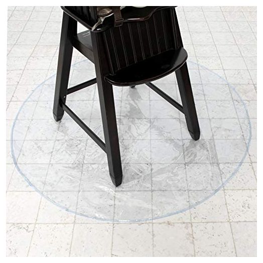 Nuby Floor Mat, Clear Circle, Protect Floors from Spills & Messes, Waterproof, 50"