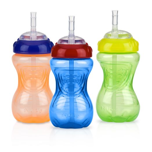 Nuby Active Sipeez Flex Straw Sippy Cup - 3 Pack