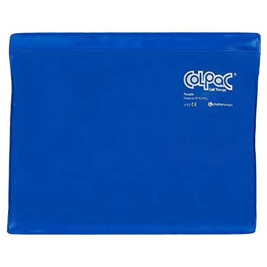 Chattanooga ColPac - Reusable Gel Ice Pack - Blue Vinyl - Standard - 11 in x 14 in (28 cm x 36 cm) - Cold Therapy for Knee, Arm, Elbow, Shoulder, Back for Aches, Swelling, Bruises, Sprains, Inflammation