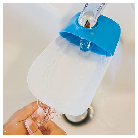 Prince Lionheart Fun and Safe Hand-Washing Solution | Faucet Extender for Babies and Toddlers |Fits Standard and Gooseneck Faucets | Berry Blue