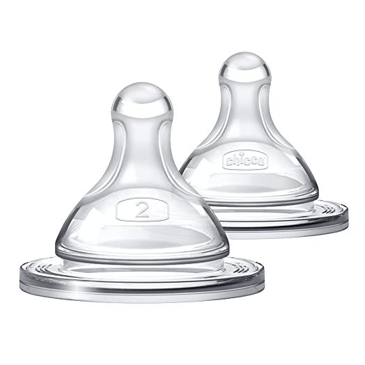 Chicco Duo Hybrid Baby Bottle Nipple Stage 2 Medium Flow (3m+) 2Pk