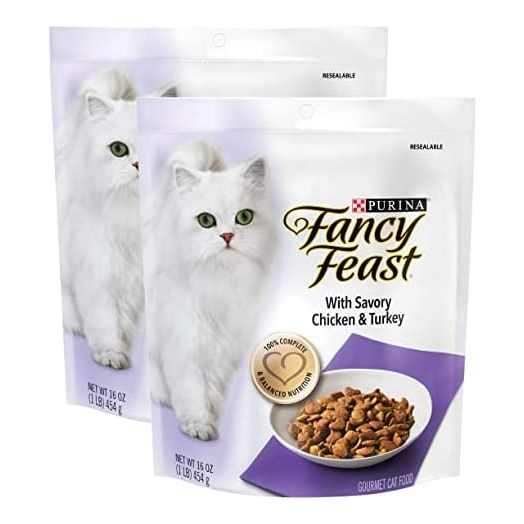 Fancy Feast Gourmet Savory Chicken & Turkey Dry Cat Food (2-Bags) (16 OZ Each)