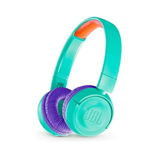 JBL JR 300BT Kids On-Ear Wireless Headphones Safe Sound Technology (Teal)