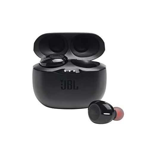 JBL Tune 125TWS True Wireless In-Ear Headphones - JBL Pure Bass Sound, 32H Battery, Bluetooth, Fast Pair, Comfortable, Wireless Calls, Music, Native Voice Assistant (Black), Small