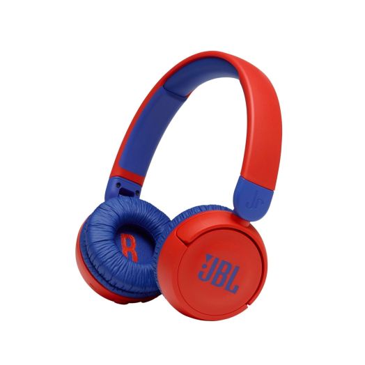 JBL Jr310BT Kids Wireless On-Ear Headphones - Bluetooth Headphones with Microphone, Safe Sound Under 85dB Volume, 30H Battery, Foldable, Comfort, Easy, Soft, Cool Colors (Red), Small