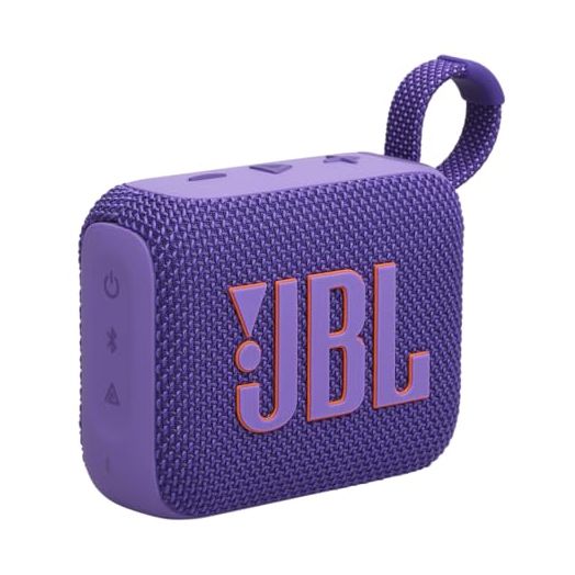 JBL Go 4 - Ultra-Portable, Waterproof and Dustproof Bluetooth Speaker, Big Pro Sound with Punchy bass, 7-Hour Built-in Battery, Made in Part with Recycled Materials (Purple)