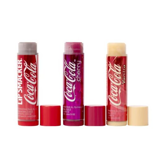 Lip Smacker Coca Cola Cherry, Coca Cola Vanilla and Original Coca Cola Trio Lip Balm Set