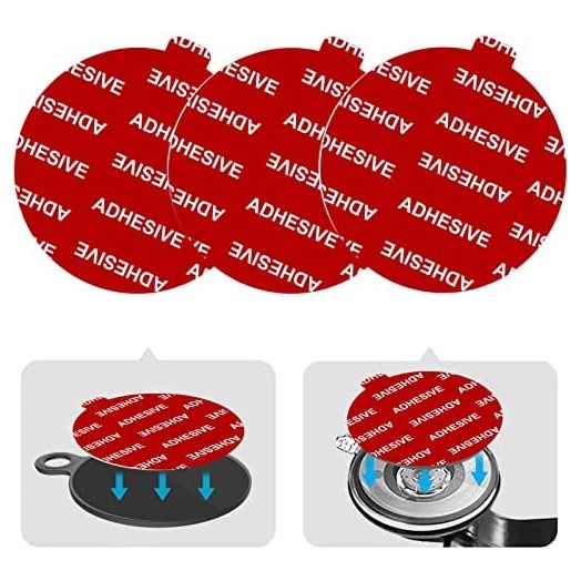 Dashboard Pad Mounting Disk Sticky Adhesive Replacement Kit, PKYAA 3pcs 2.76"(70mm) Circle Heat Resistant Double-Sided Stickers for Suction Cup Car Phone Holder Disc & Windshield Dash Cam