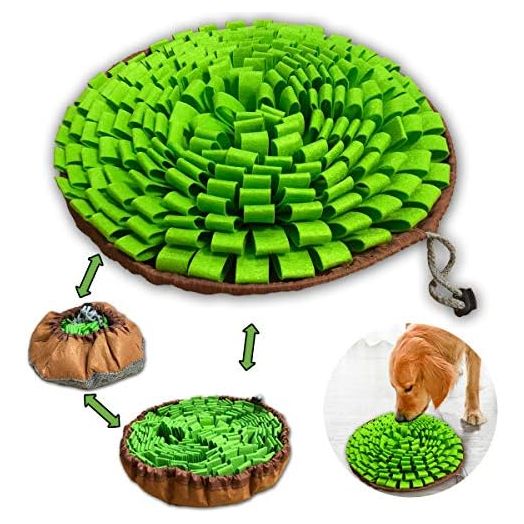 Pet Snuffle Mat for Dogs,Interactive Feed Puzzle for Boredom,Encourages Natural Foraging Skills for Cats Rabbits Dogs Bowl, Dog Treat Dispenser Indoor Outdoor Stress Relief,Travel Portable and Compact