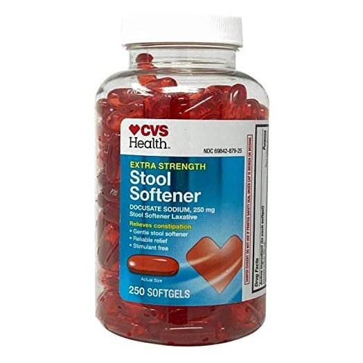 CVS Extra Strength Stool Softener Docusate Sodium Softgels 250 mg, 250 Count