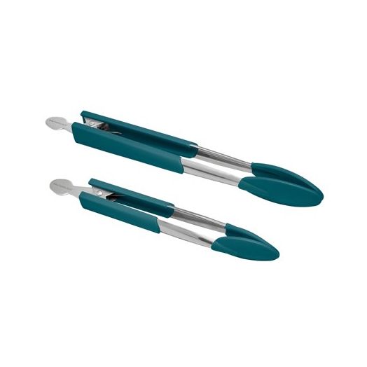 Rachael Ray Lil' Huggers 2-Piece Tongs Set, Marine Blue