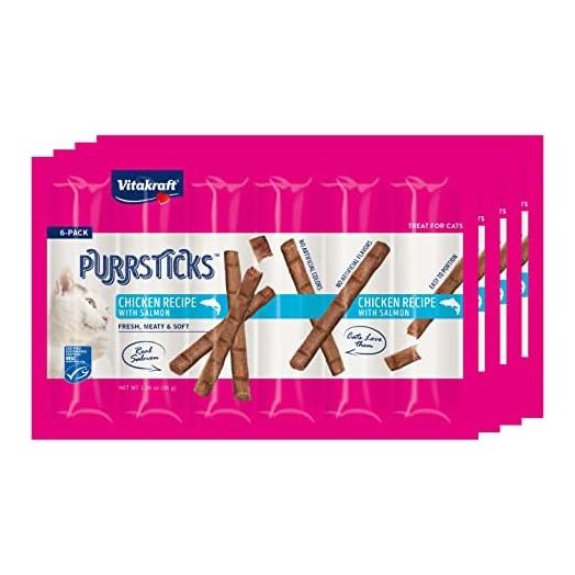 Vitakraft PurrSticks Meaty Cat Sticks - Segmented and Breakable Meatstick - Deliciously Tender