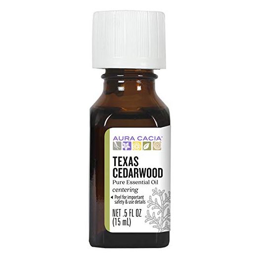Aura Cacia Pure Texas Cedarwood Essential Oil, 0.5 fl. oz., Juniperus mexicana
