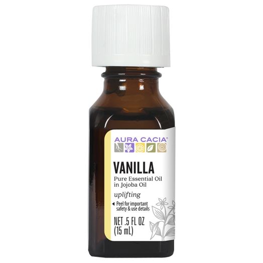 Aura Cacia Vanilla in Jojoba Oil 0.5 fl. oz.