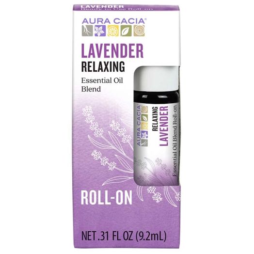 Aura Cacia Lavender Essential Oil Roll-On, GC/MS Tested for Purity, 9.2 ml (0.31 fl. oz.)