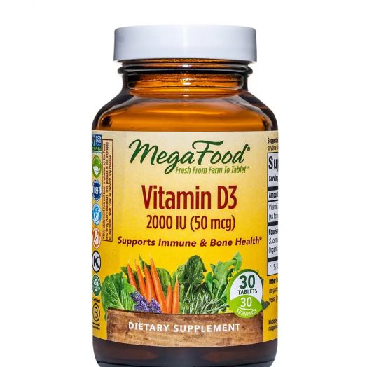 MegaFood Vitamin D3 2000 IU (50 mcg) - 30 Tablets