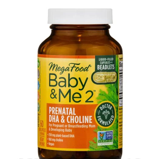 MegaFood Baby & Me 2 Prenatal DHA & Choline - 60 Capsules