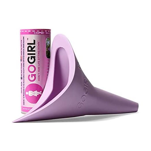 GoGirl Female Urination Device (FUD) - #1 FUD Made in The USA. Pee Standing Up! Portable Female Urinal for Women, Soft, Flexible, Reusable, Pee Funnel Medical-Grade Silicone (Pink)
