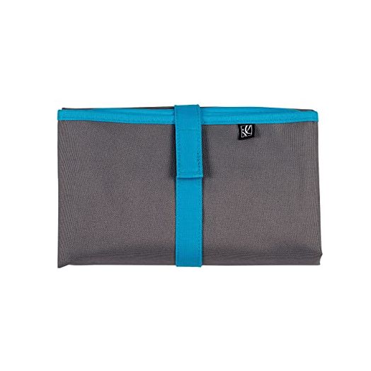J.L. Childress Full Body Portable Baby Changing Pad, Fully Padded for Baby's Comfort, Waterproof, Opens to 19" x 30", Grey/Teal