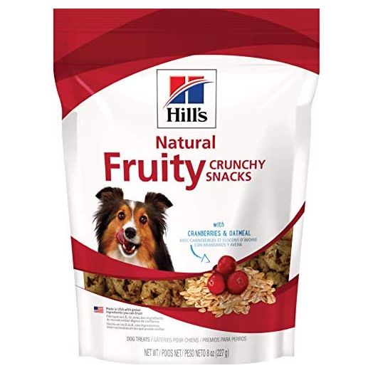 Hill's Dog Treats Crunchy Fruity Snacks, Healthy Dog Snacks, 8 oz. Bag