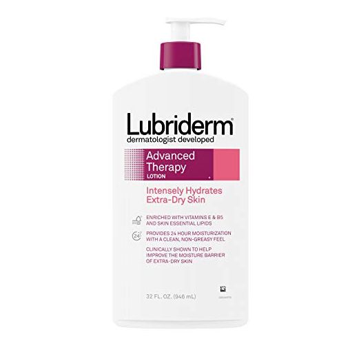 Lubriderm Advanced Therapy Moisturizing Lotion with Vitamins E and B5, Deep Hydration for Extra Dry Skin, Non-Greasy Formula, 32 fl. Oz