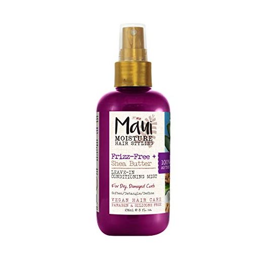 Maui Moisture Frizz-Free + Shea Butter Leave-in Conditioning Mist, Curly Hair Styling, No Drying Alcohols, Parabens or Silicone, 8oz