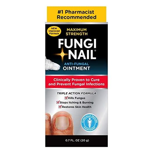 Fungi Nail Anti-Fungal Ointment, Kills Fungus That Can Lead to Nail & Athlete’s Foot with Tolnaftate & Clinically Proven to Cure Infections, Natural Color, 0.7 Fl Oz