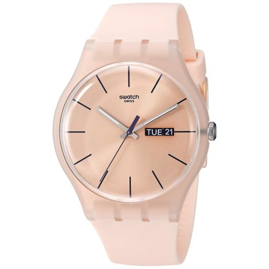 Swatch ROSE REBEL Unisex Watch, Pink (Model: SUOT700)