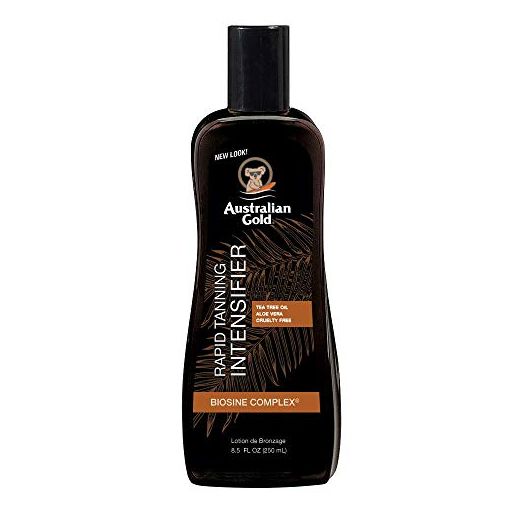 Australian Gold Rapid Tanning Intensifier Lotion, 8.5 Fl Oz, With Tea Tree Oil and Aloe Vera, Vitamin E