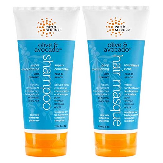 EARTH SCIENCE, Olive & Avocado Deep Conditioning Shampoo & Deep Conditioning Hair Masque Set