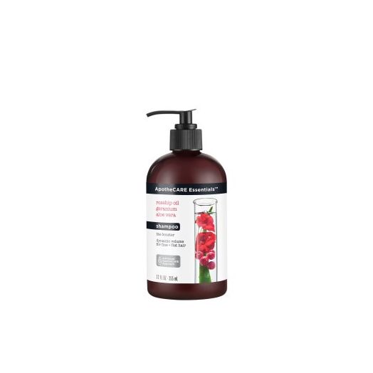 ApotheCARE Essentials The Booster Volumizing Shampoo Rosehip Oil, Geranium, Aloe Vera 12 oz