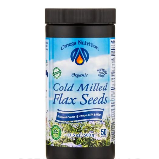 Omega Nutrition Organic Cold Milled Flax Seeds - 17.5 oz (500 Grams)