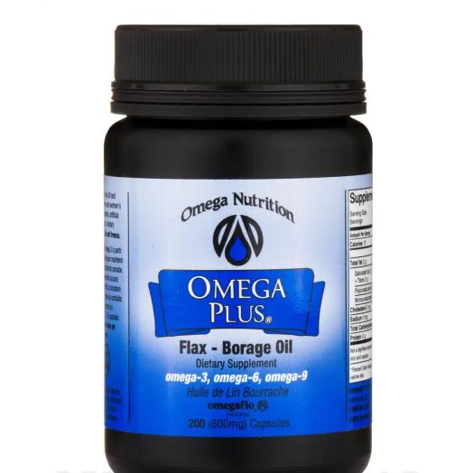 Omega Nutrition Omega Plus Flax Borage Oil - 200 Softgels