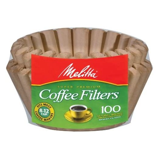 Melitta Basket Coffee Filters Natural Brown Unbleached 100 Count