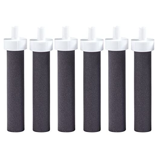 Brita Water Bottle Replacement Water Bottle Filters, Black, 6 Count